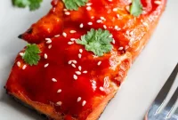 Crispy Honey Sriracha Salmon in the Air Fryer