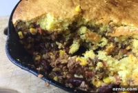 Tex-Mex Skillet with Cheesy Cornbread Crust