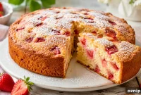 Moist Strawberry Cake Trick to Stop Berries Sinking