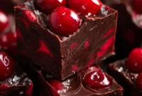 Dracula Dark Cherry Fudge for Halloween