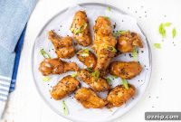 Crispy Air Fryer Chicken Wings with Spicy Asian Glaze