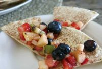 Low Sugar Apple Berry Salsa with Cinnamon Chips