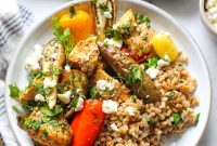 Mediterranean Sheet Pan Chicken with Roasted Eggplant