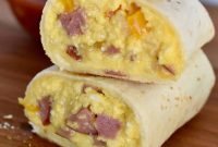 Freezer-Friendly Turkey Sausage Breakfast Burritos Recipe