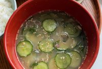 Chilled Japanese Cucumber Miso Soup Recipe (Kyuri no Hiyajiru)