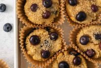 Moist Coconut Flour Blueberry Muffins
