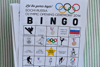 Printable Winter Olympics Opening Ceremony Bingo Cards