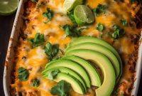 Cheesy Mexican Chicken Casserole with Tortillas