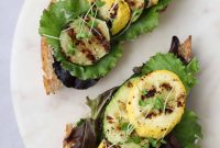 Grilled Summer Squash Sandwich with Basil Mayo
