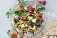 Greek Chickpea Salad with Feta and Cucumber