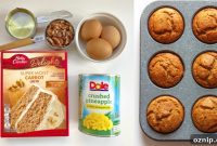 Moist Carrot Cake Muffins with Cream Cheese Frosting