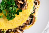 Mushroom Omelette Recipe with Cheese and Herbs