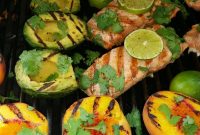 Grilled Salmon with Avocado and Peach Salsa