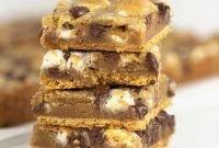 Chewy S’mores Cookie Bars with Graham Cracker Crust
