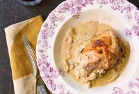 Crispy Roast Chicken with Caramelized Onion Gravy