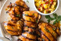 Grilled Hawaiian Huli Huli Chicken with Pineapple Salsa