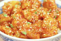 Crispy Gochujang Chicken with Sweet-Spicy Sticky Glaze