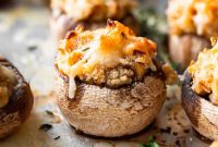 Cream Cheese-Stuffed Mushrooms with Garlic and Herbs
