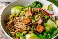 Sesame-Ginger Tofu Soba Noodles
