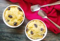 Romantic Rum and Raisin Bread Pudding for Two