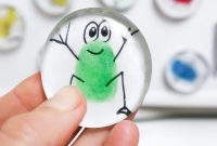 DIY Fingerprint Glass Magnets for Kids Keepsakes
