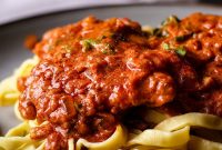 Authentic Hungarian Chicken Paprikash with Egg Noodles