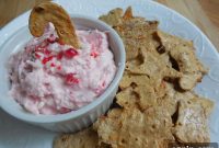 Festive Candy Cane Cannoli Dip with Flatout Crackers