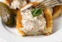 Crispy Potato Cutlets with Creamy Mushroom Sauce