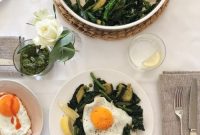 Sautéed Greens with Fried Eggs Inspired by Prue Leith