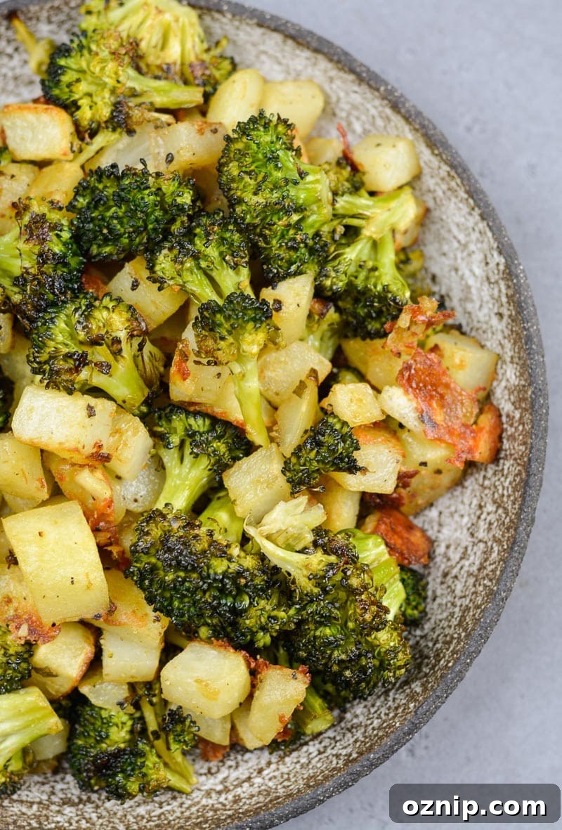 Crispy Oven-Roasted Vegetables with Garlic and Herbs 2 These Lemon Dijon Roast Potatoes and Broccoli are the ultimate one pan side dish. It is impressive enough for guests and easy enough for a hearty weeknight meal!
