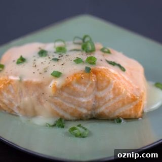Roasted Salmon with White-Wine Sauce