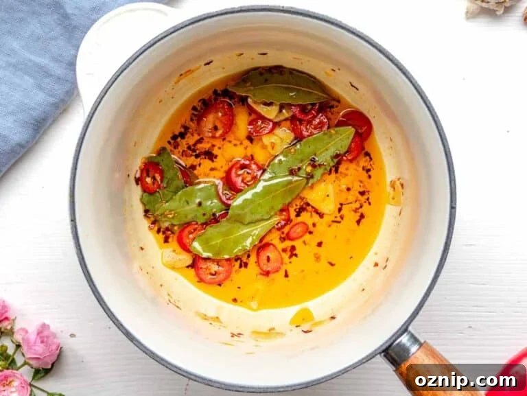 tadka in a saucepan