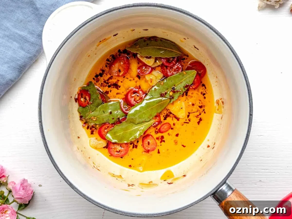 tadka in a saucepan