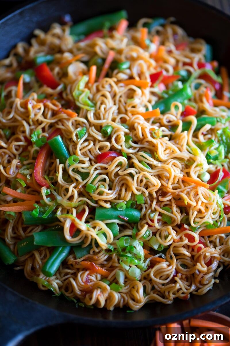 Garlic Sesame Vegetable Stir-Fry Noodles 4 Vegetarian Stir Fry with Ramen Noodles