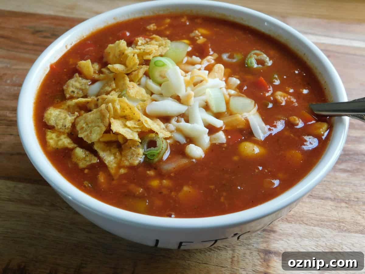 Slow cooker chicken taco soup