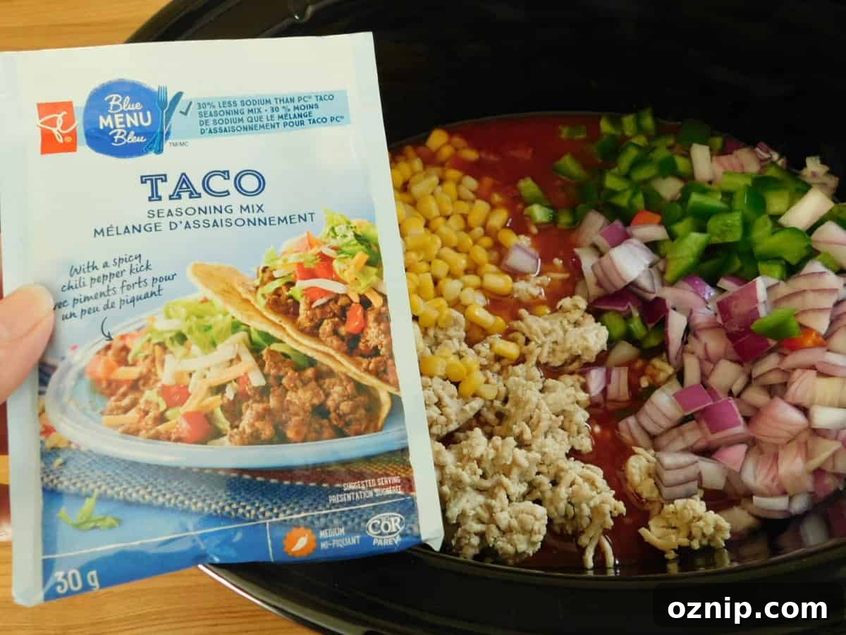 Bowl of chicken taco soup