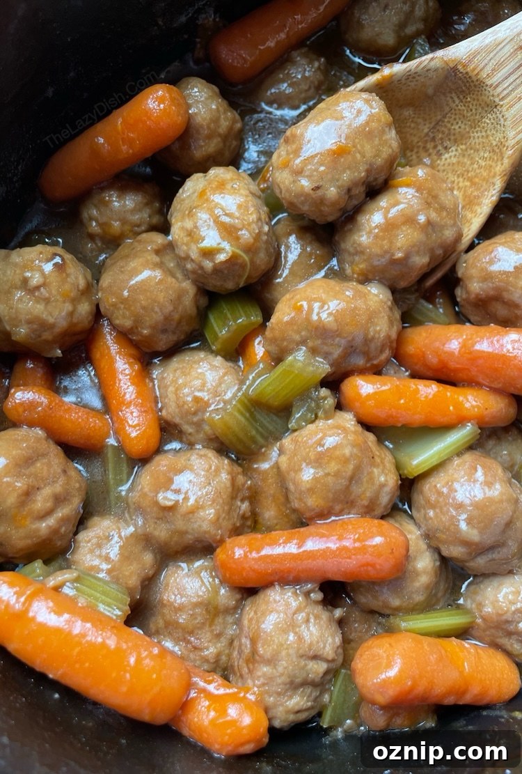 Savory Meatball Pot Roast Recipe 6 Looking for frozen meatball dinner ideas? Try this slow cooker meatball pot roast! It's amazing comfort food your family will love.