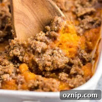 gluten free sweet potato casserole with pecan topping