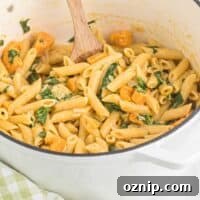 sweet potato pasta in a dutch oven
