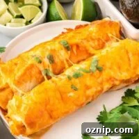 two enchiladas on a plate