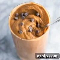 Healthy double chocolate milkshake
