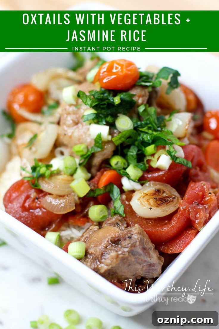 Instant Pot Oxtails with Vegetables and Jasmine Rice 2 Instant Pot oxtails with vegetables and jasmine rice