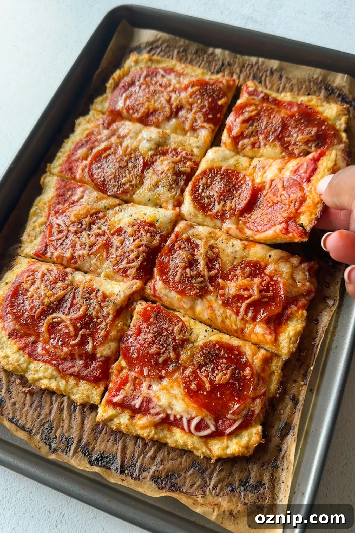 Chicken crust pizza.