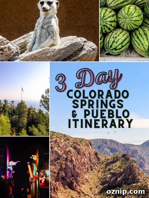 3 day southern Colorado roadtrip itinerary featuring highlights in Cañon City and Pueblo.