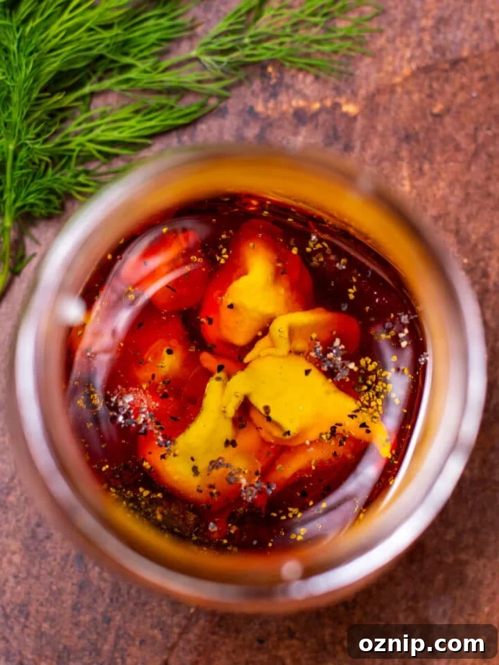 ingredients for mustard dill dressing in a jar