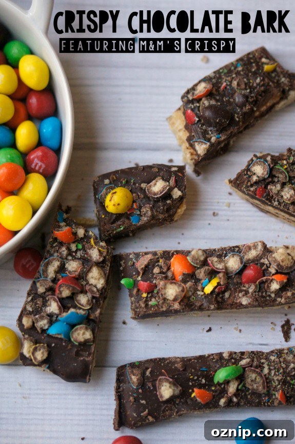 Crunchy Chocolate Bark with M&M's Crispy 3 Crispy Chocolate Bark featuring M&M's Crispy! #CrispyComeback #CollectiveBias #ad