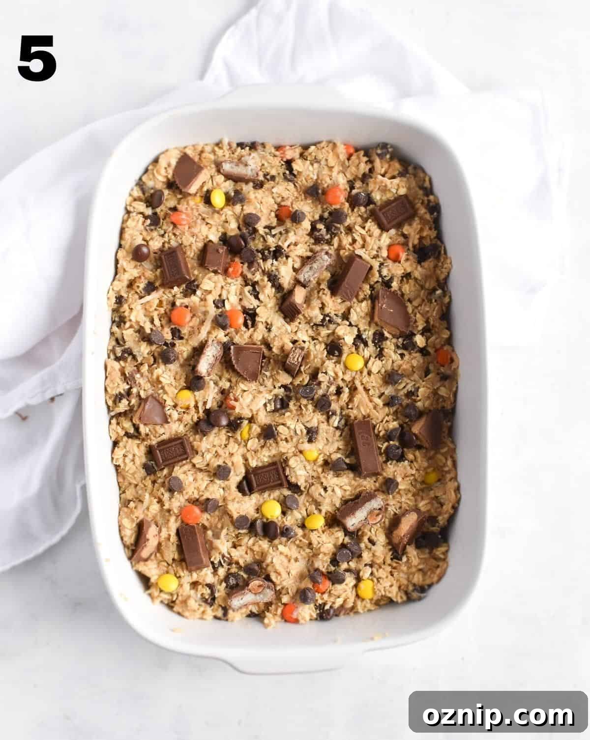 Halloween Candy Cookie Bars with Leftover Candy 7 how to make halloween cookie bars, step 5.