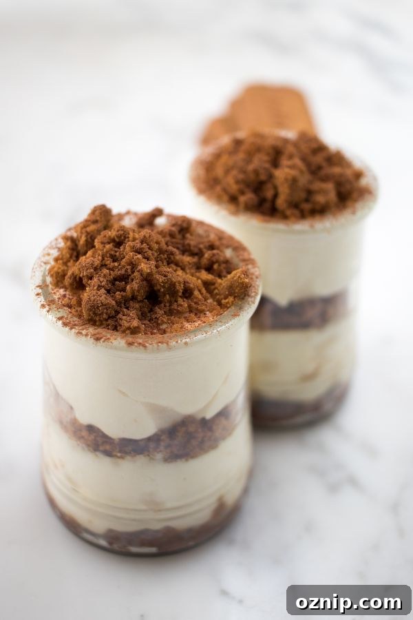 Biscoff Tiramisu Recipe with Speculoos Cookie Butter 5 speculoos tiramisu biscoff tiramisu in small jars