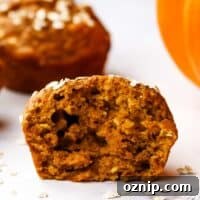 Closeup of the inside of a muffin split in half.