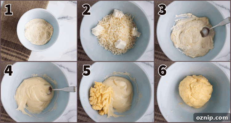 six steps to making keto fathead dough